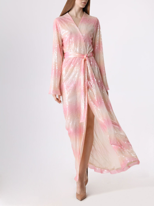 Платье-кимоно с пайетками ALINE