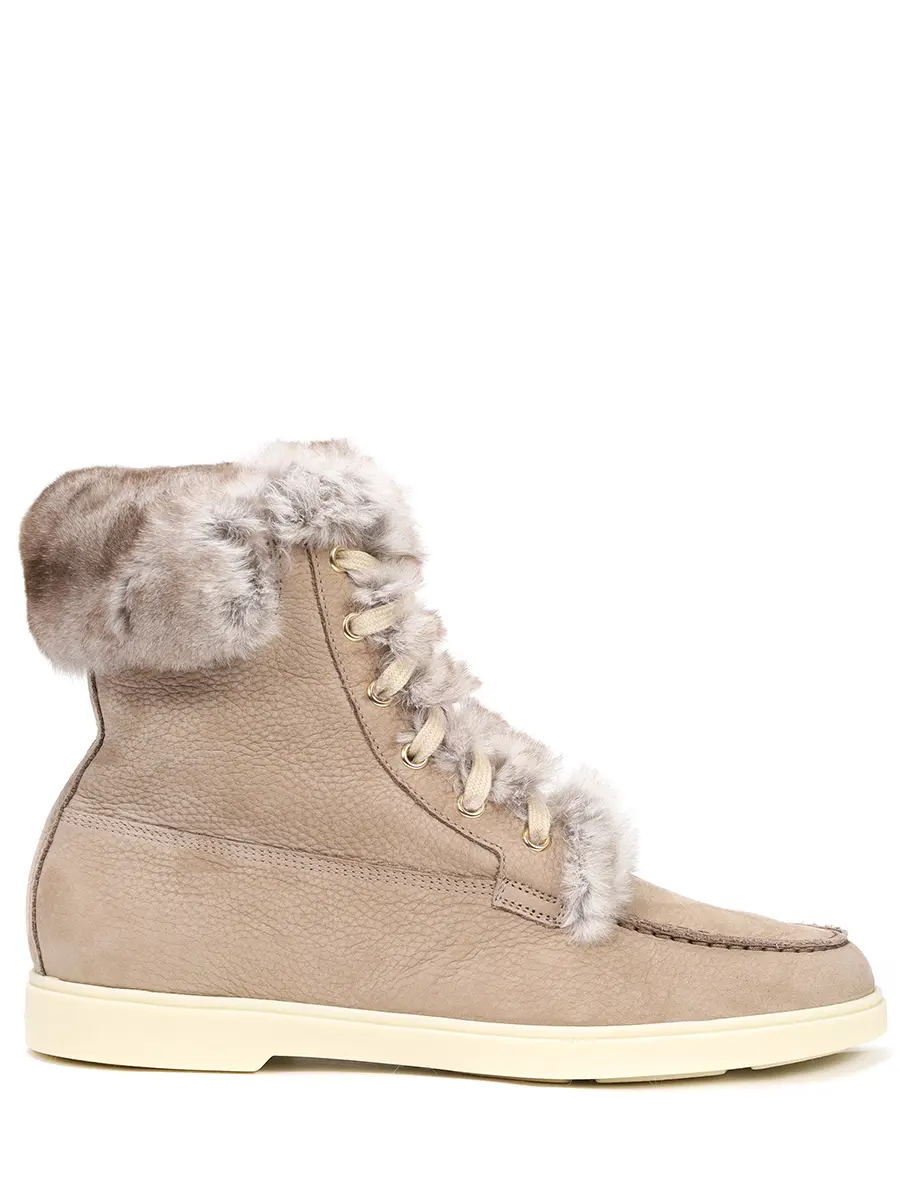 Ботинки из нубука на меху