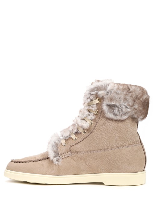 Ботинки из нубука на меху SANTONI