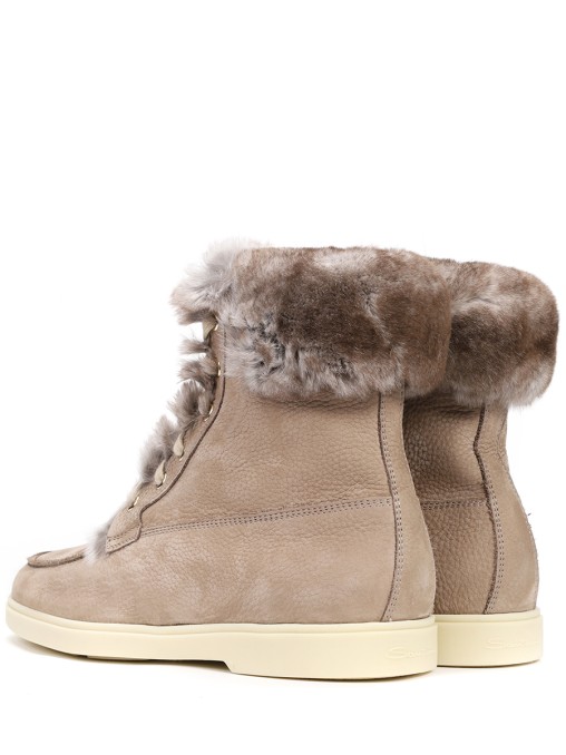Ботинки из нубука на меху SANTONI