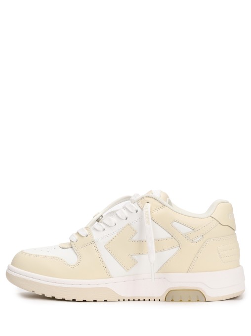 Кеды кожаные Out of Office OFF-WHITE