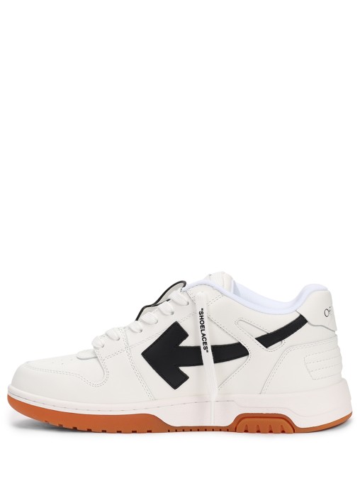 Кеды кожаные Out of Office OFF-WHITE