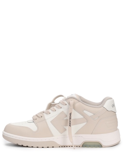 Кеды кожаные Out of Office OFF-WHITE