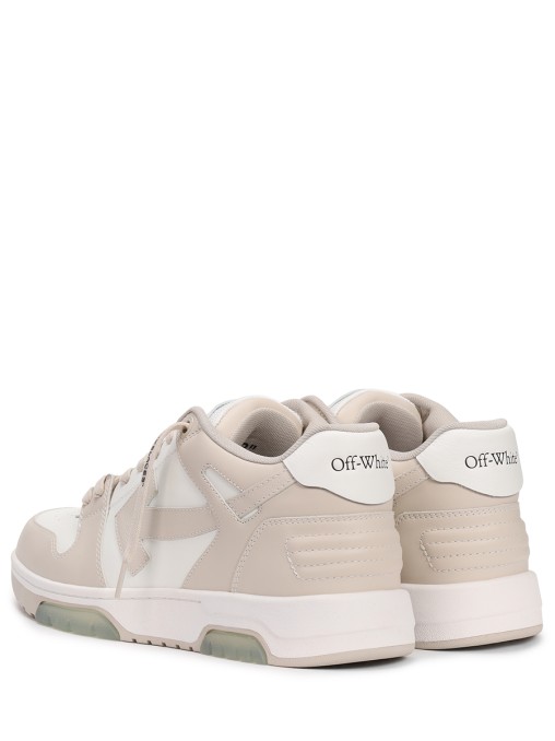 Кеды кожаные Out of Office OFF-WHITE