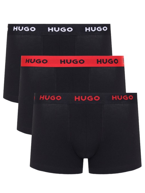 Набор из трех хлопковых трусов-боксеров HUGO