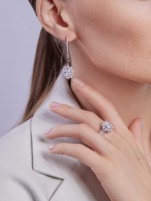 Серьги с бриллиантами CHAMOVSKIKH JEWELLERY HOUSE