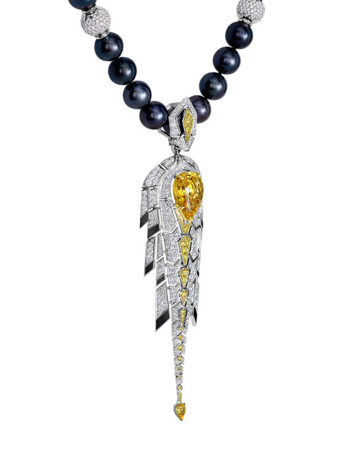 Колье с желтыми сапфирами и бриллиантами CHAMOVSKIKH JEWELLERY HOUSE