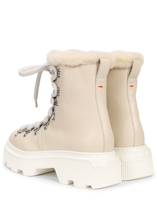 Ботинки кожаные на меху SANTONI