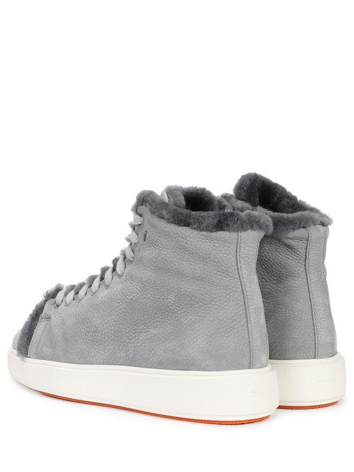 Кеды кожаные на меху SANTONI