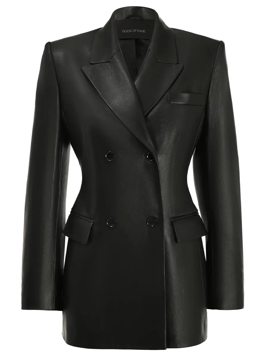 Пиджак кожаный