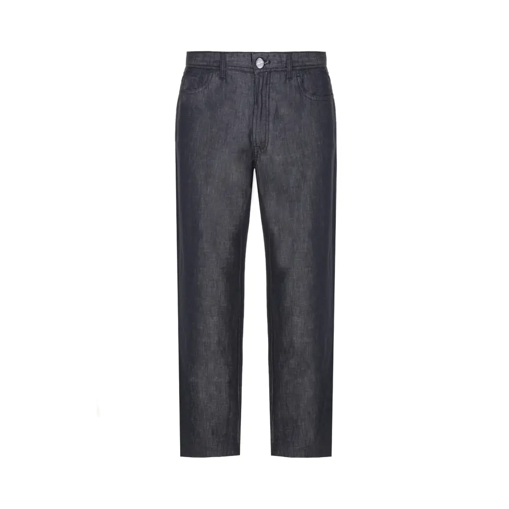 Джинсы Regular Fit из хлопка и льна