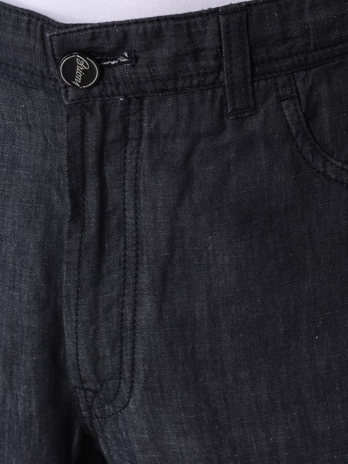 Джинсы Regular Fit из хлопка и льна BRIONI