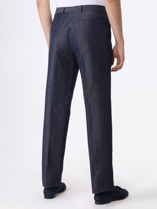 Брюки из хлопка и льна CORNELIANI