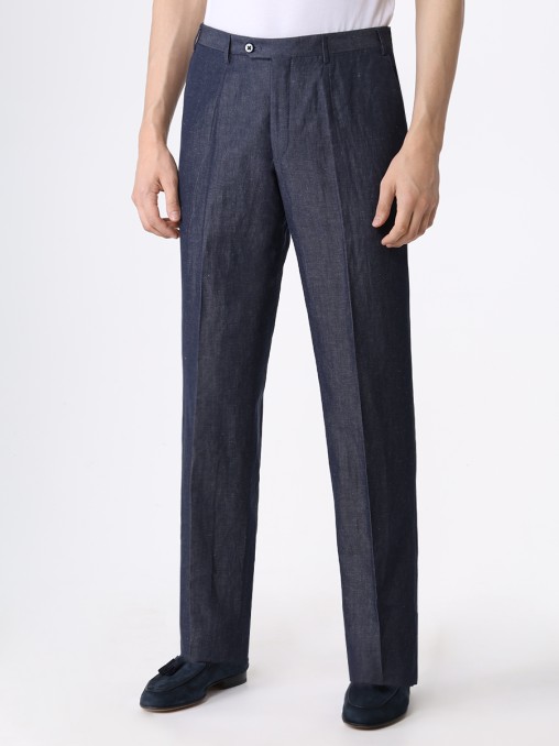 Брюки из хлопка и льна CORNELIANI