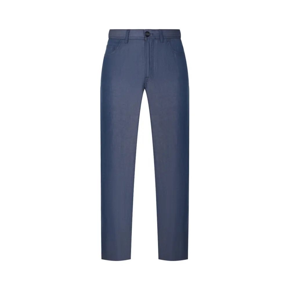 Джинсы Regular Fit из хлопка и льна