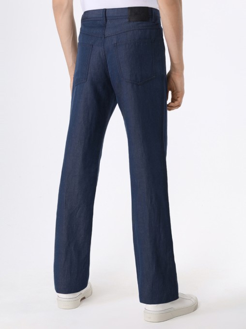 Джинсы Regular Fit из хлопка и льна BRIONI