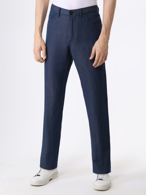 Джинсы Regular Fit из хлопка и льна BRIONI