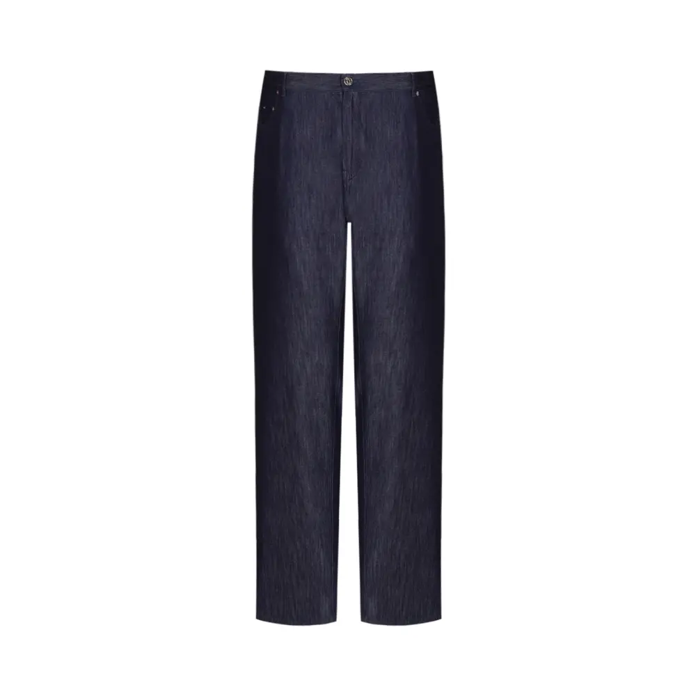 Джинсы Regular Fit из хлопка и шелка