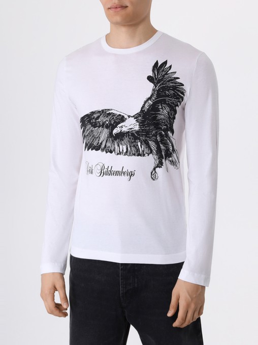 Лонгслив хлопковый BIKKEMBERGS