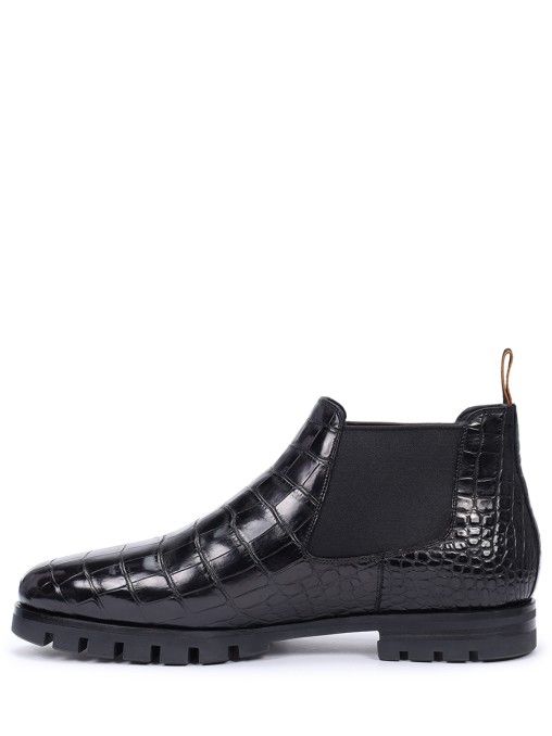 Челси из кожи крокодила на меху SANTONI