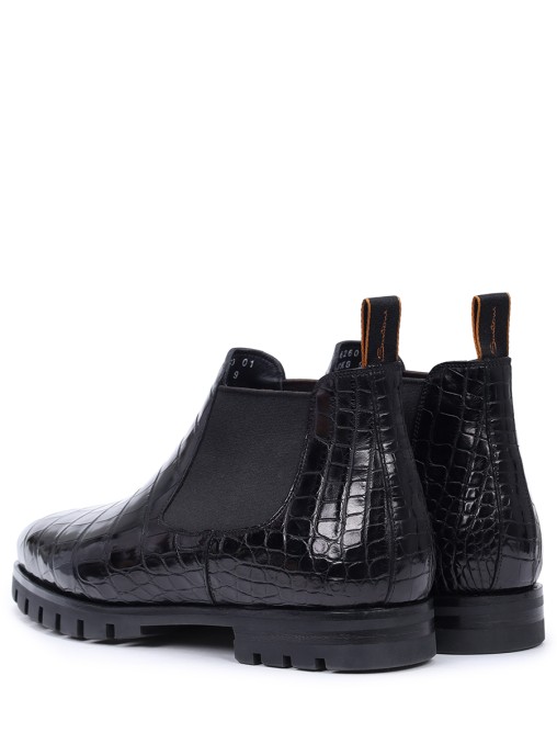 Челси из кожи крокодила на меху SANTONI