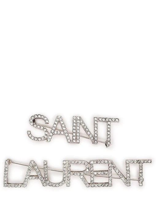 Брошь с кристаллами SAINT LAURENT