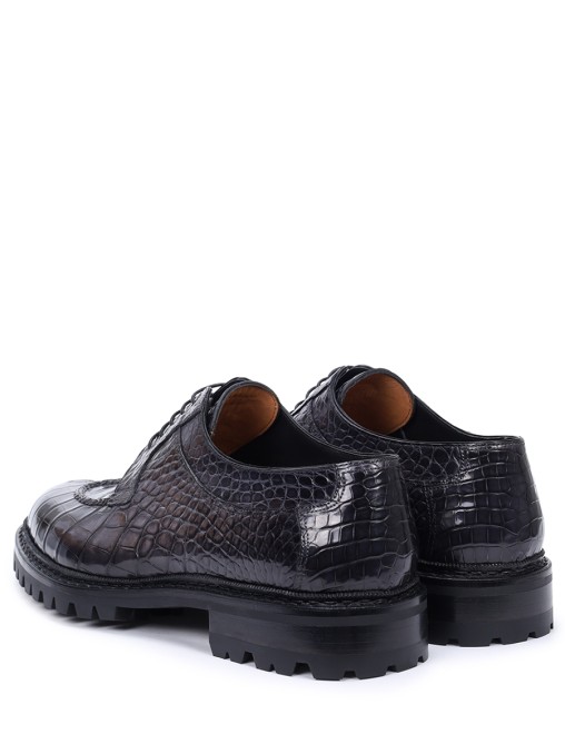 Дерби из кожи крокодила SANTONI