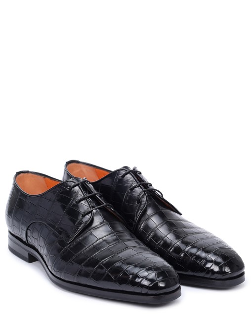 Дерби из кожи крокодила SANTONI