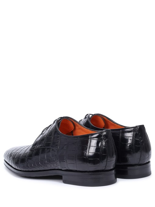 Дерби из кожи крокодила SANTONI