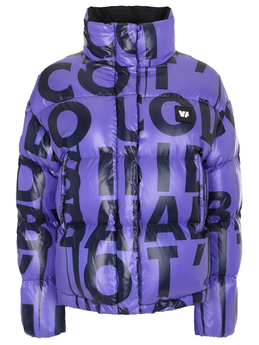 Пуховик с принтом