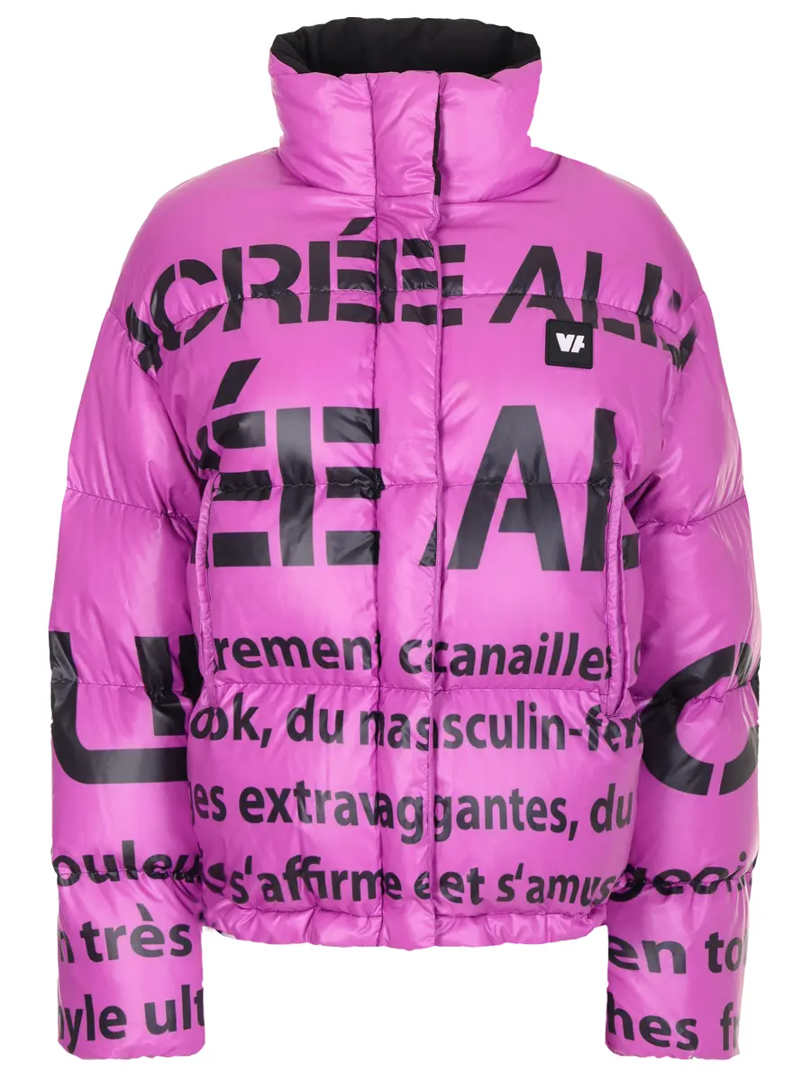 Пуховик с принтом