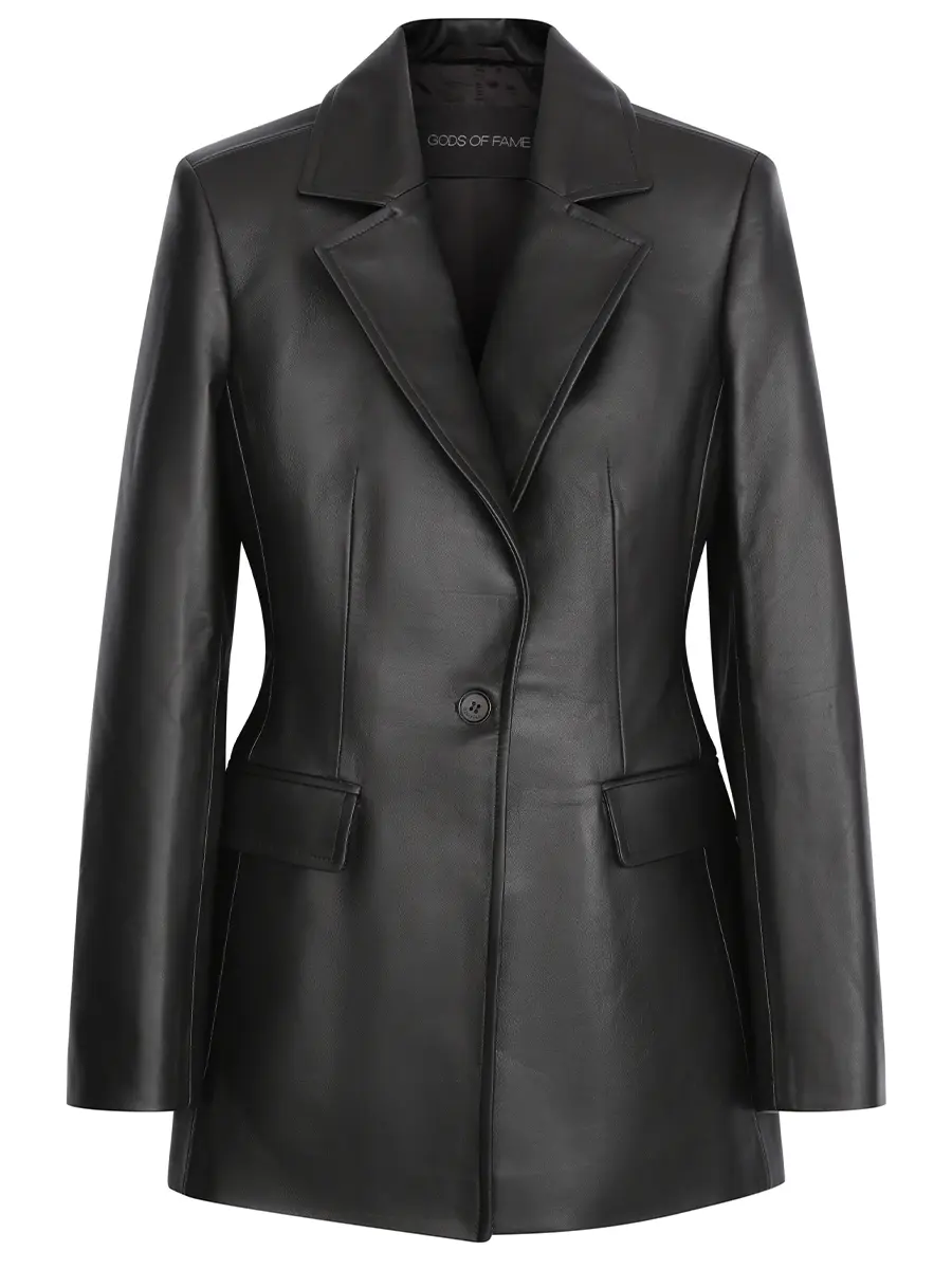 Пиджак кожаный