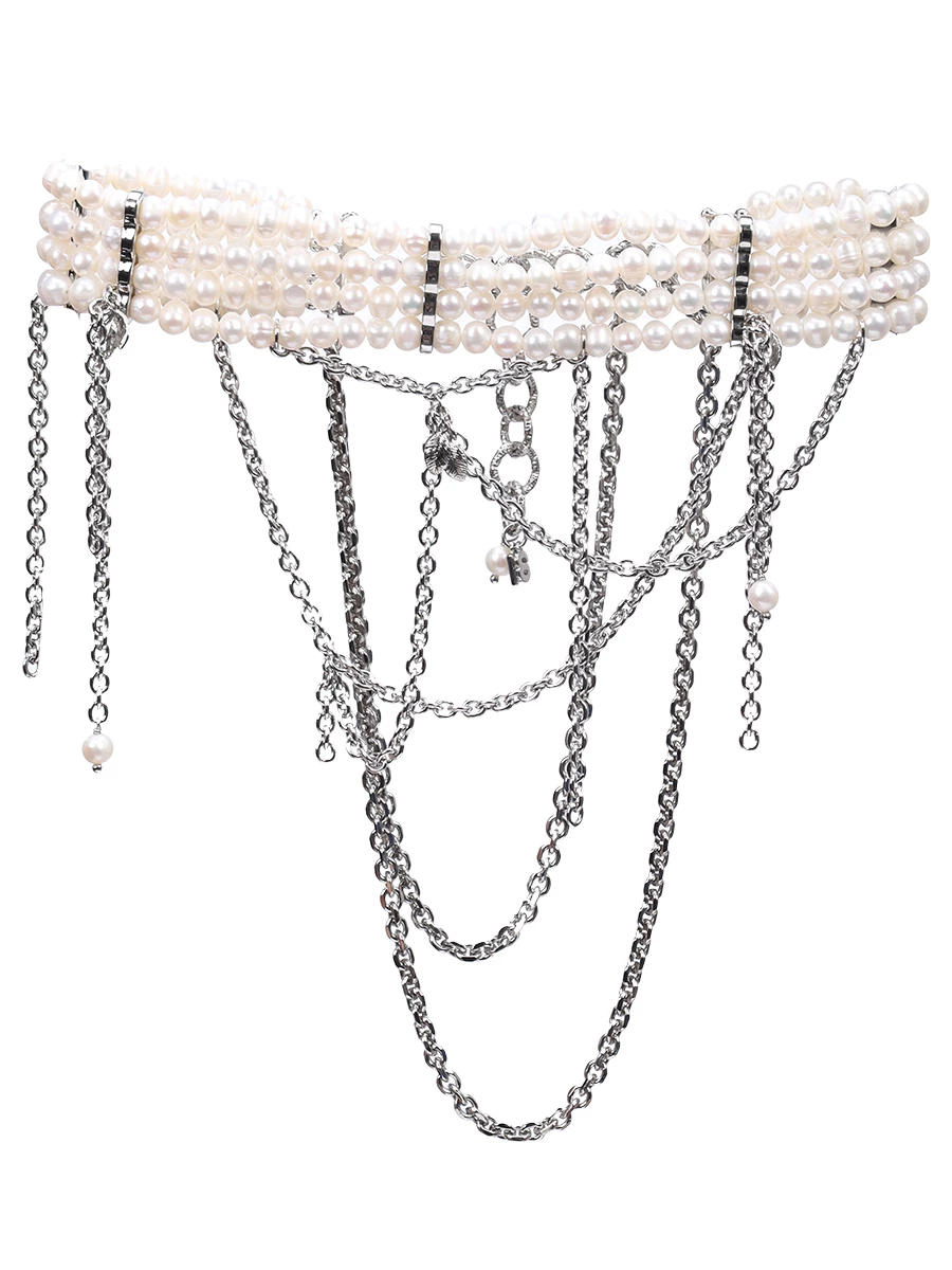 Колье-стойка из жемчуга