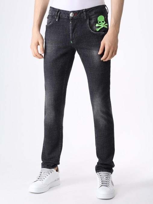 Джинсы Slim Fit хлопковые PHILIPP PLEIN