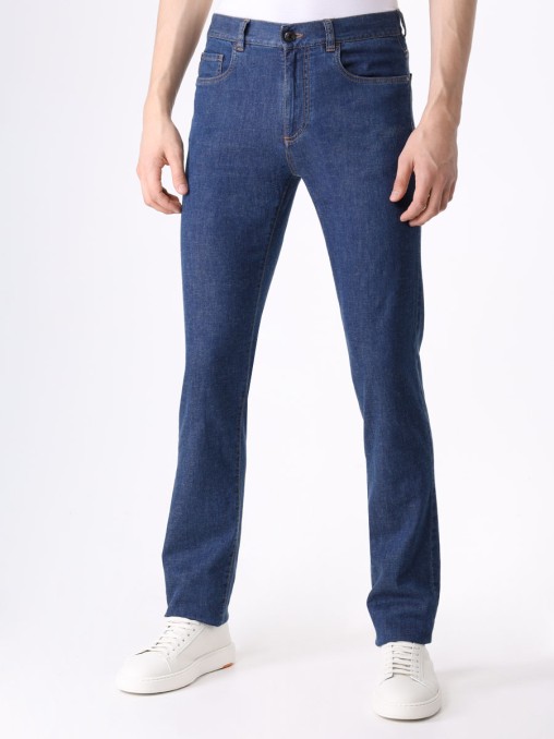 Джинсы Regular Fit из хлопка и лиоцелла CANALI