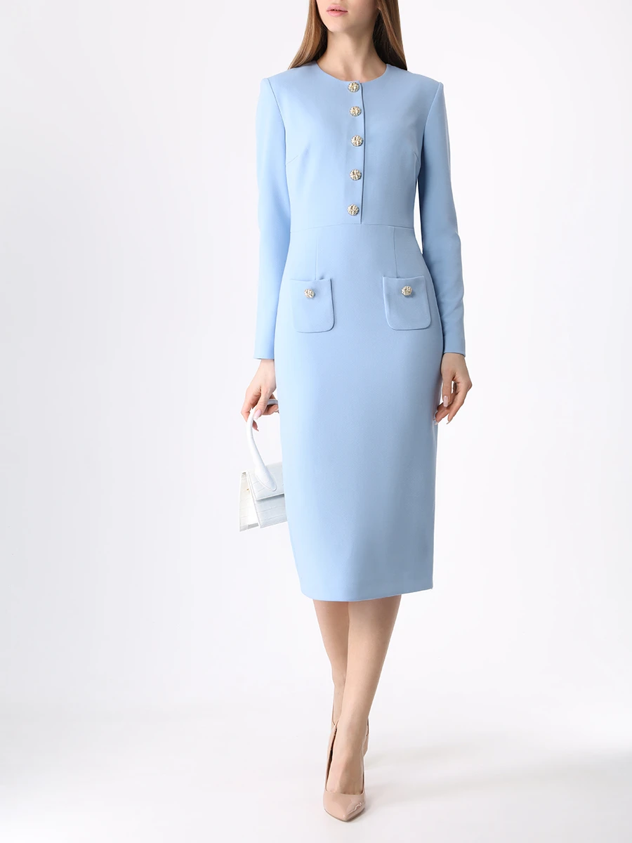 Платье-футляр хлопковое