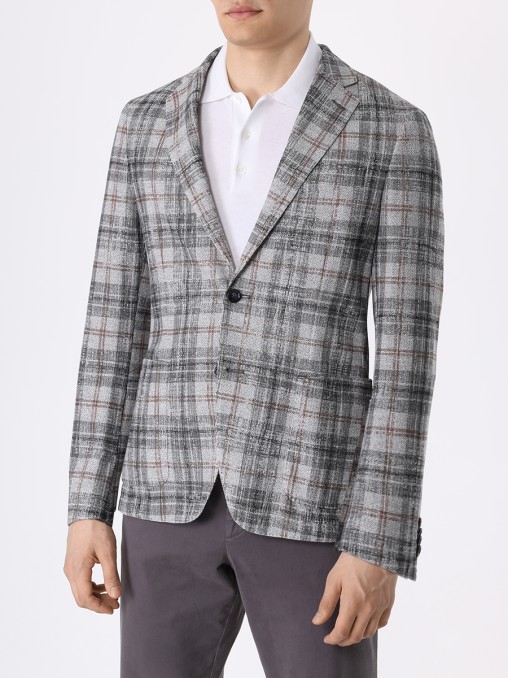 Пиджак Slim Fit в клетку BOSS
