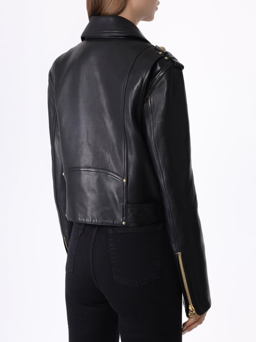Куртка-косуха кожаная BALMAIN