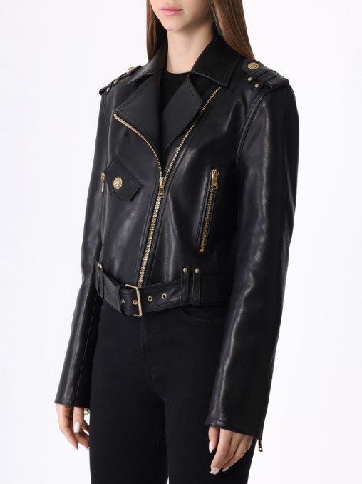 Куртка-косуха кожаная BALMAIN