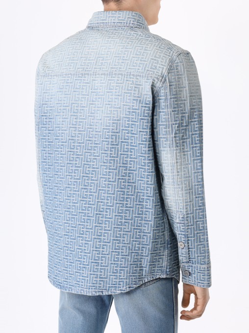 Рубашка Regular Fit джинсовая BALMAIN