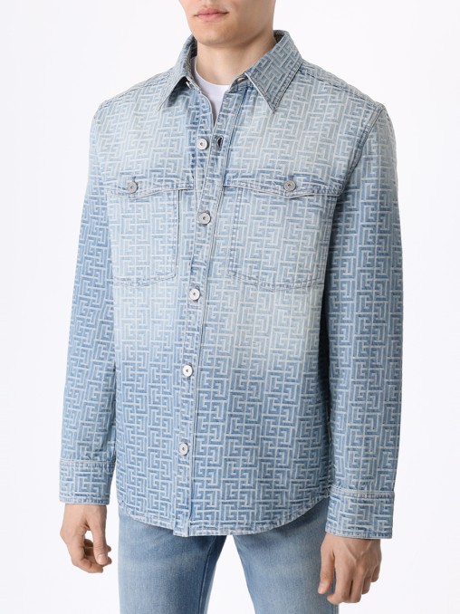 Рубашка Regular Fit джинсовая BALMAIN