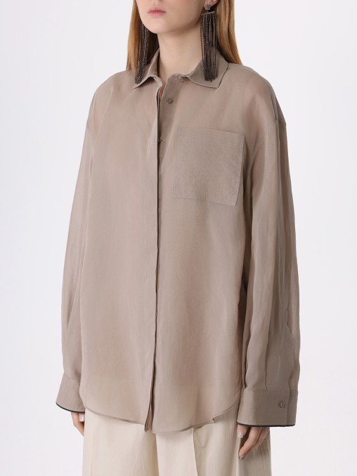 Рубашка хлопковая BRUNELLO CUCINELLI