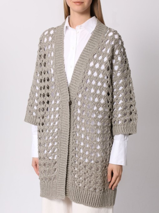 Кардиган из джута и хлопка BRUNELLO CUCINELLI