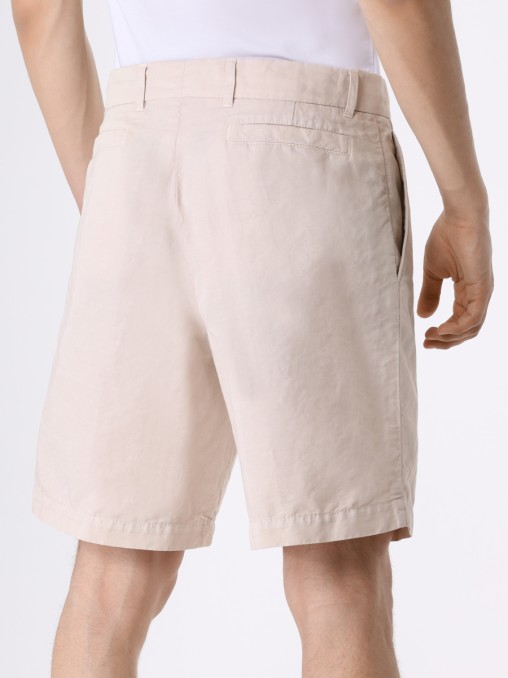 Шорты из хлопка и льна BRUNELLO CUCINELLI