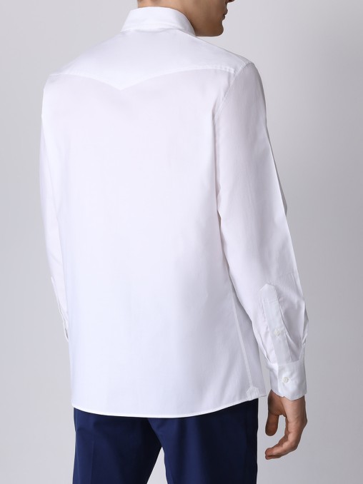 Рубашка Easy Fit хлопковая BRUNELLO CUCINELLI