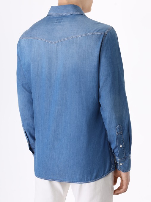 Рубашка Easy Fit джинсовая BRUNELLO CUCINELLI
