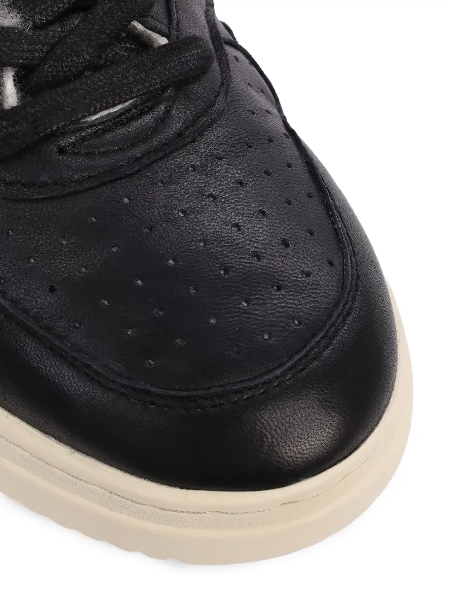 Кеды кожаные на меху