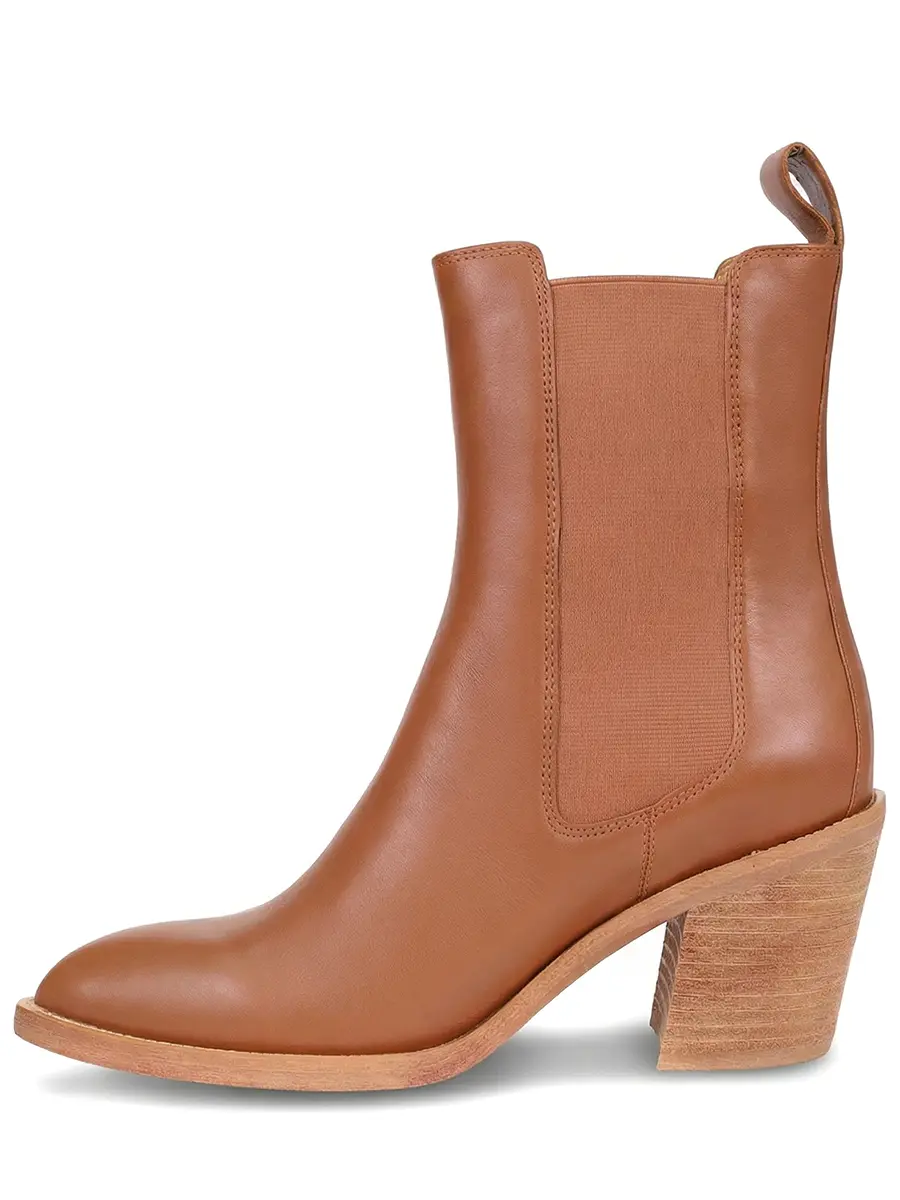 Ботильоны кожаные