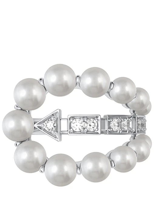 Кольцо золотое с бриллиантами и жемчугом МАКСИМ ПОНОМАРЁВ