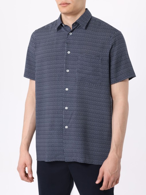 Рубашка Regular Fit из вискозы CANALI